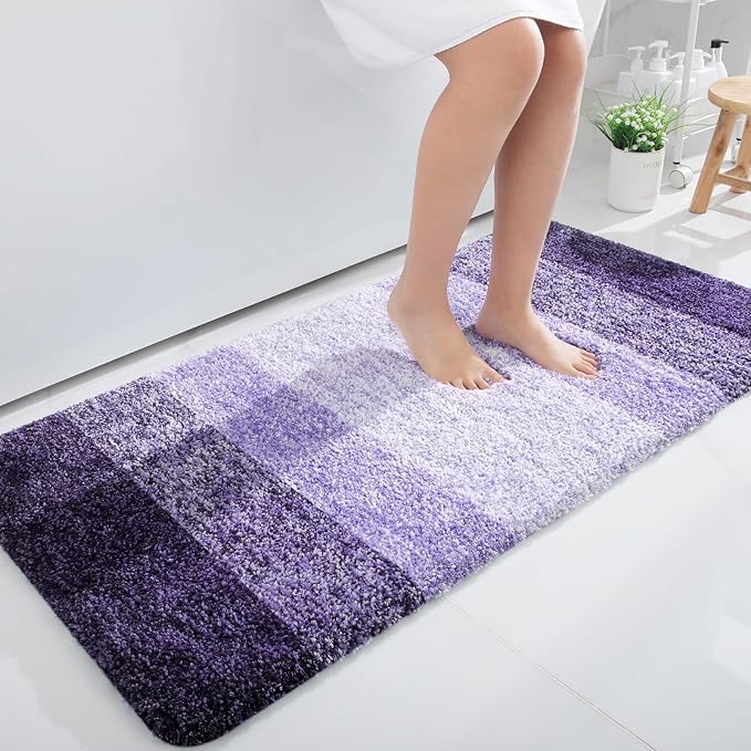 OLANLY Bathroom Runner Rugs 47x24, Extra Soft Absorbent Microfiber Bath Rugs by OLANLY
