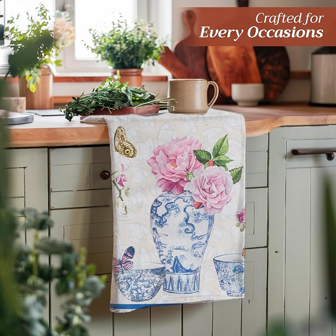 Maison d' Hermine Kitchen Towels Set of 3 100% Cotton 27.50" x 20" Reusable - Image 6
