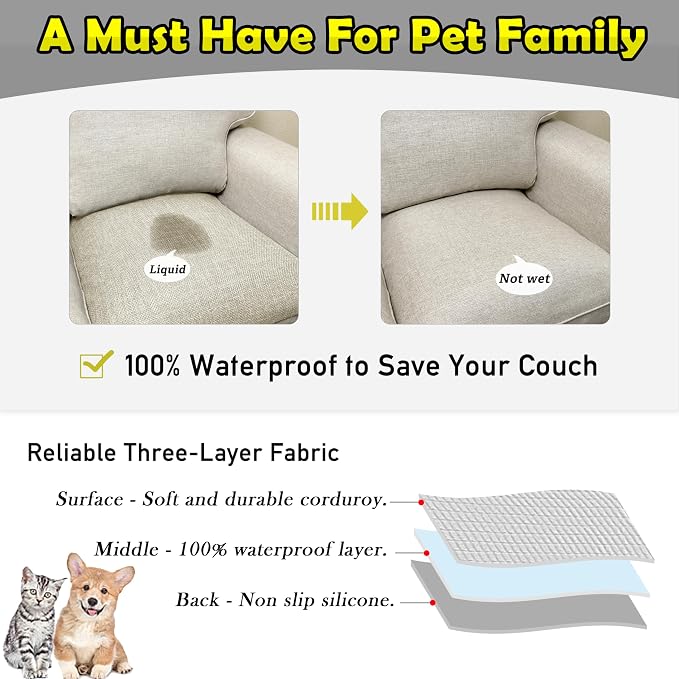 Couch Arm Covers, Waterproof Armrest Cover - Image 3