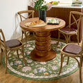 jinchan Elora 6ft Floral Round Rug by JINCHAN
