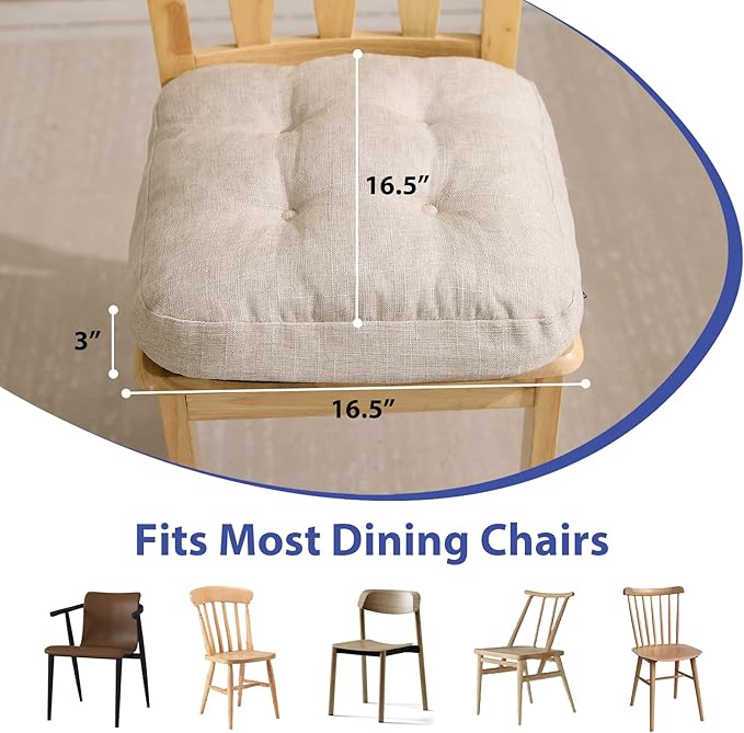 Chair Cushions for Dining Chairs, Dining Chair Cushions, Tufted Indoor Chair - Image 3