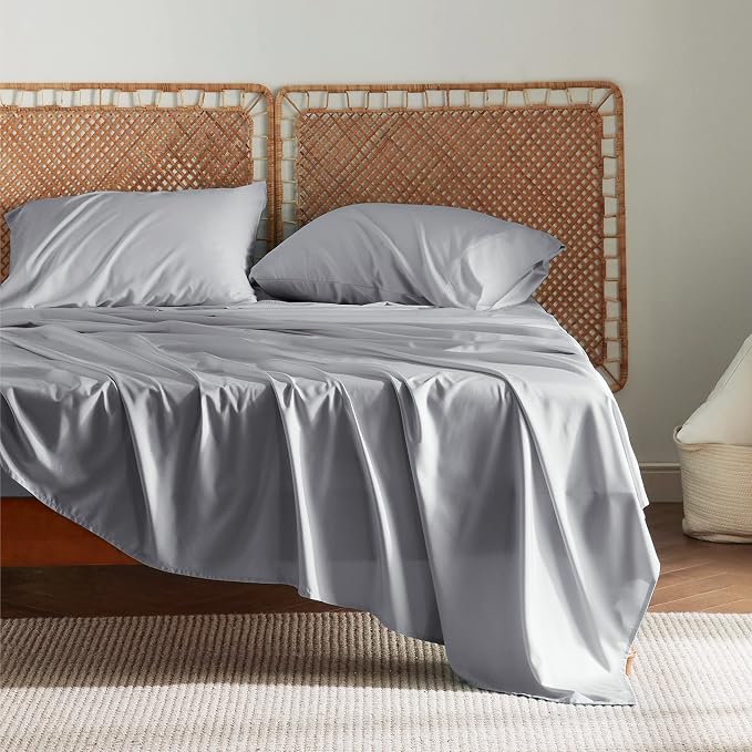 Bedsure Queen Sheet Set, Rayon Derived from Bamboo, Cooling Sheets, Deep Pocket - Image 2