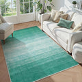 Wonnitar Modern Ombre 4x6 Area Rug, Washable Teal Kids Rug Non-Shedding by Wonnitar