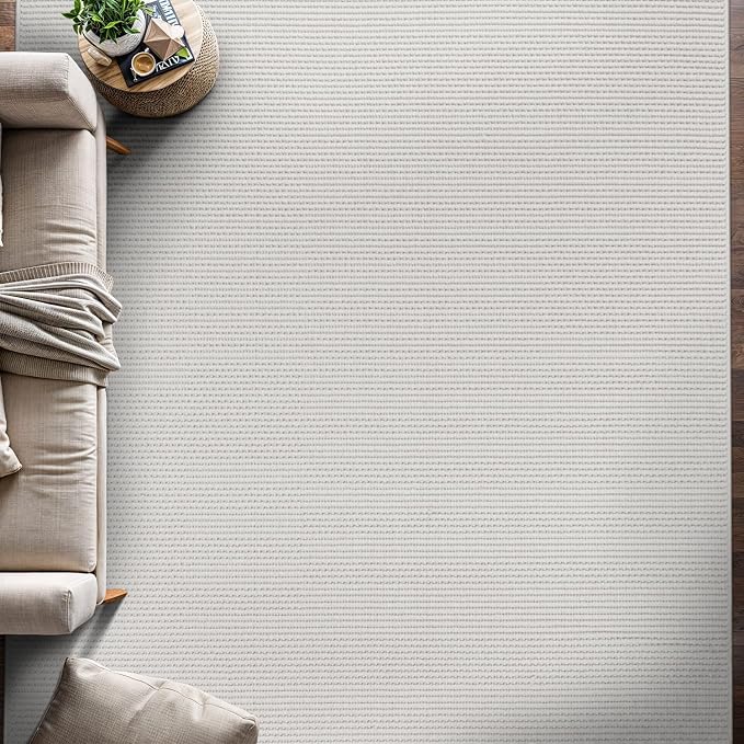 Beverly Rug Micro Loop Large Area Rug White 10x14 Modern Luxury Trellis - Image 6