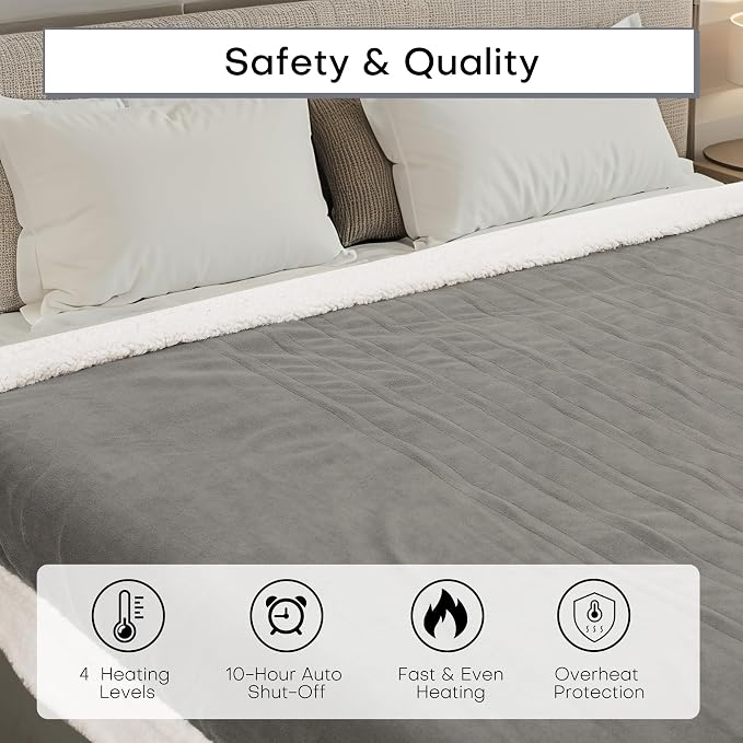 Electric Heated Blanket Twin Size 62"x84" - Image 7