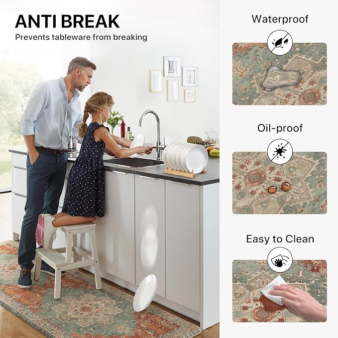 GENIMO Kitchen Mats for Floor 2PCs, Washable Anti Fatigue Mat for Cushioned - Image 5