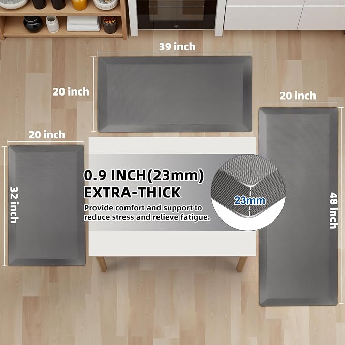 2 PCS Anti Fatigue Kitchen Mats - Image 2