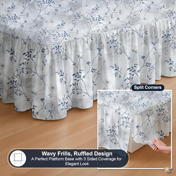 Cottington Lane Ruffled Bed Skirt Full Size - Image 7