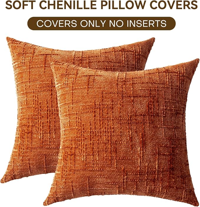 Decorative Throw Pillow Covers 16x16 Inch Set of 2, Soft Solid Farmhouse - Image 4