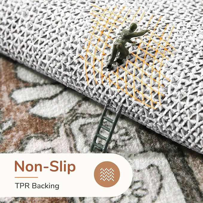 OPPODREAM Thin Area Rugs 4x6, Low-Pile Washable Rugs 4x6 - Image 4