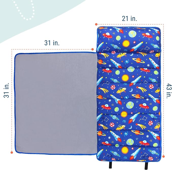 Wildkin 43-inch Kids Nap Mat – Soft Microfiber Toddler Sleeping Mat - Image 5