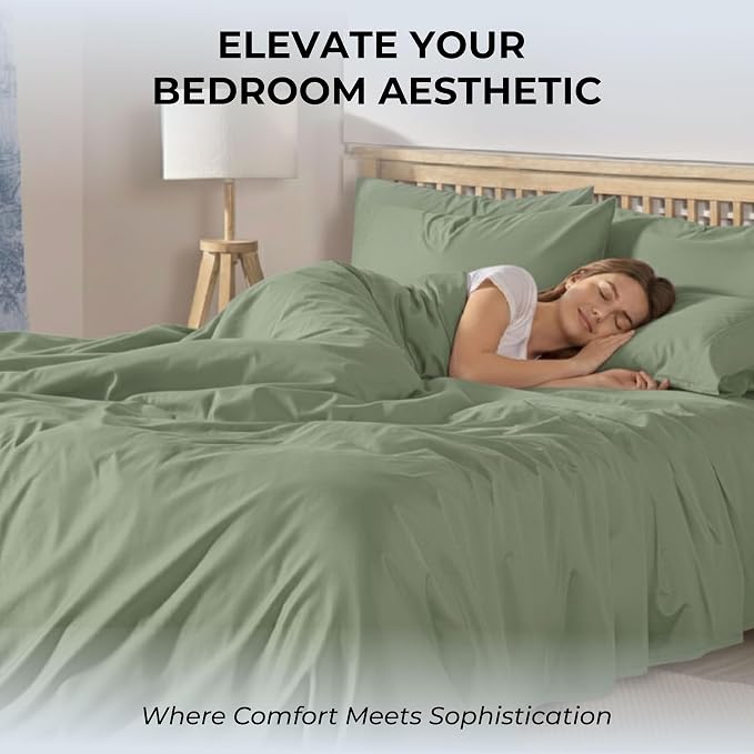 100% Natural Cotton Sheets Queen Size Bed Set | 500 TC Single-Ply Sateen Weave - Image 6