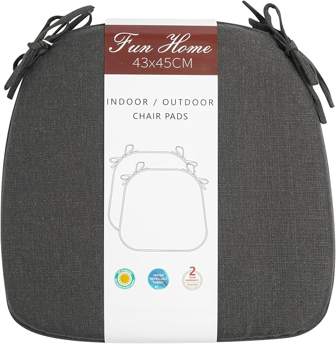 Outdoor Chair Cushions Set of 2, Patio Seat Cushion 17"x16"x2", U-Shaped Dining - Image 3