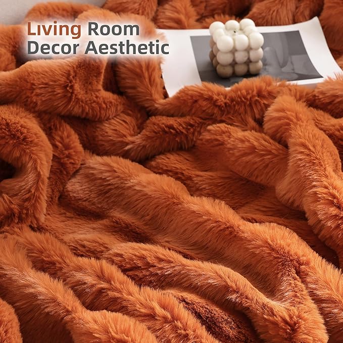 Smoofy Faux Fur Fall Throw Blanket - Image 5