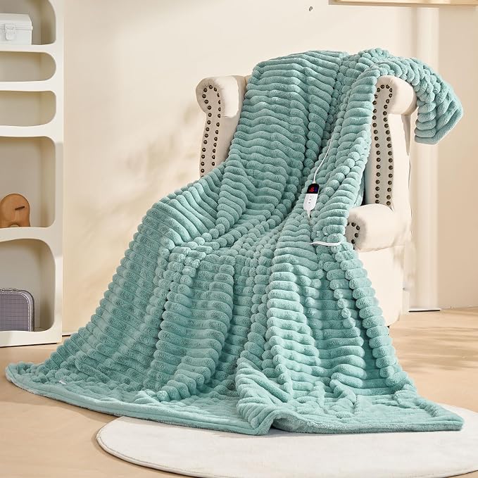 Heated Blanket 90"X100", Fast Heating Blanket by AEPINBH
