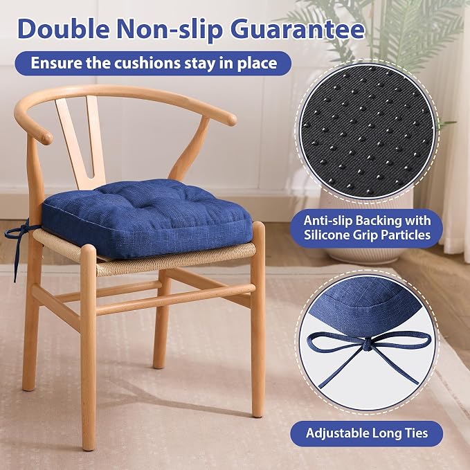 Chair Cushions, Dining Chair Cushions, Tufted Indoor Chair Pads, 16.5'' x - Image 4