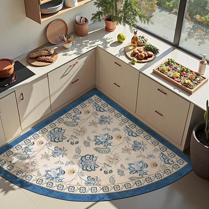 jinchan Elora Floral Corner Rug - Image 4