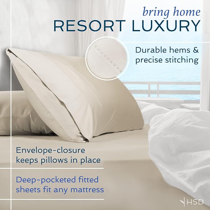 Hotel Sheets Direct 3 Piece Bed Sheet Set Twin Size, 100% Viscose Derived from - Image 4