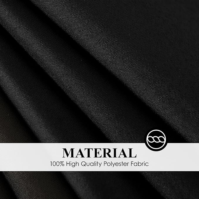 Round Tablecloth 132 Inch 10 Pack Black Tablecloths Washable Decorative Linen - Image 6