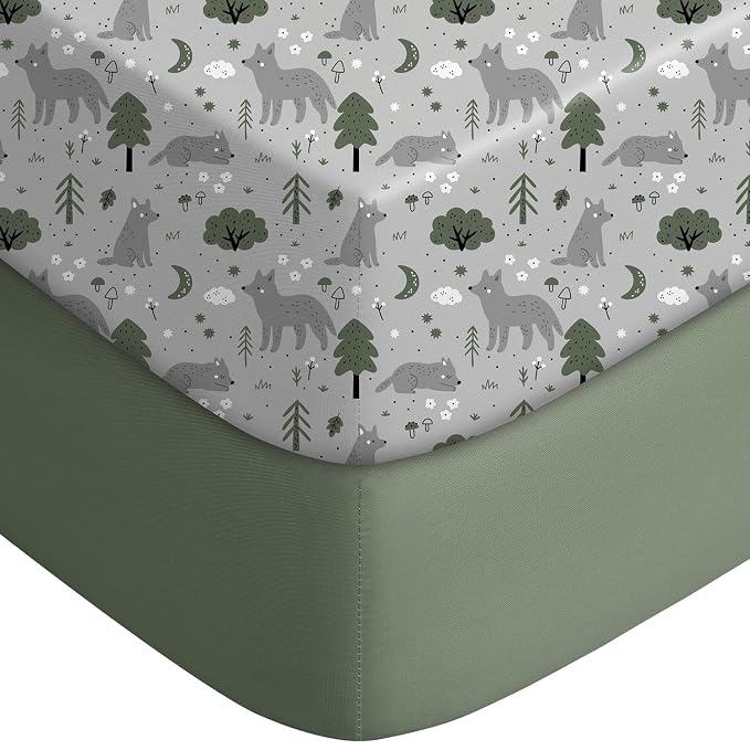 Yoofoss Pack and Play Sheets Fitted, Mini Crib Sheets 2-Pack by YOOFOSS