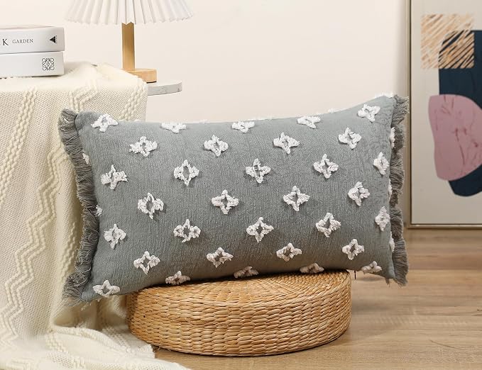 Boho Long Lumbar Pillow Cover 14x22 - Image 2