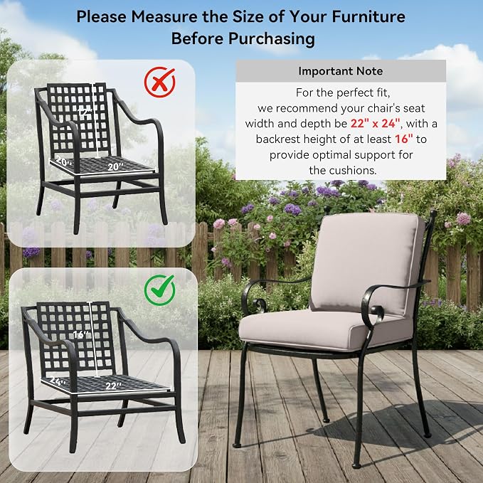 Patio Chair Cushions 5 Packs - Image 2