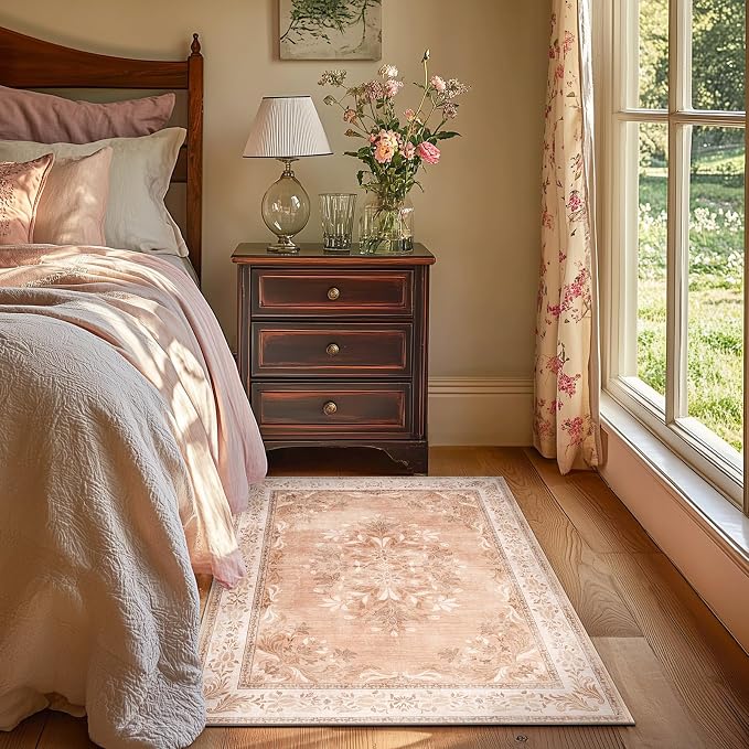 jinchan Vintage Floral 3x5 Area Rugs - Image 3