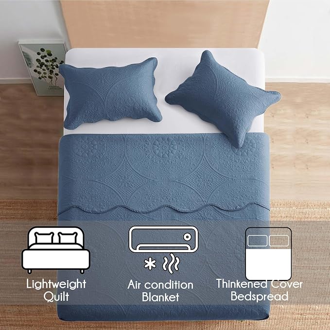 IR Imperial Rooms King Quilt Bedding Set Size + 2 Pillow Shams - Image 2