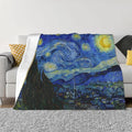 Starry Night Soft Blanket All Season Fuzzy Throw Warm Lightweight Blanket by mutakin