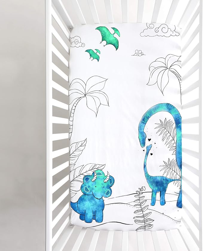 JumpOff Jo - Fitted Crib Sheet, Super Soft Breathable 100% Cotton Baby Crib - Image 4