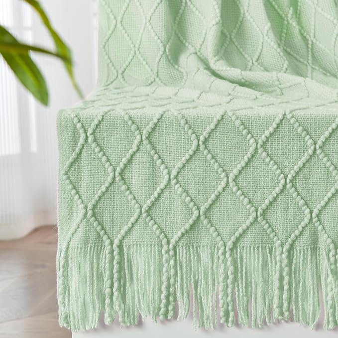 inhand Knitted Throw Blanket for Couch and Bed, Soft Living Room Home Decor by inhand