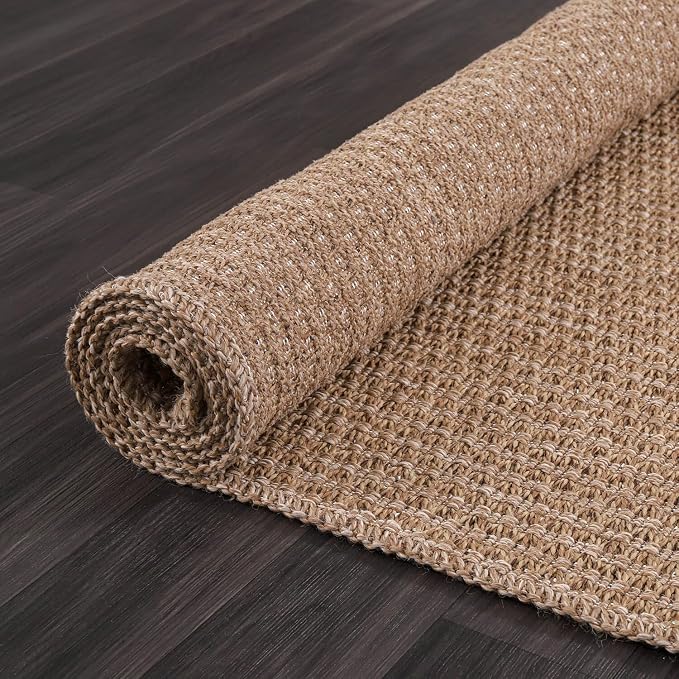 Easy Jute Runner Rug 2x7 Indoor Outdoor Natural Rugs Solid Fiber Rug Woven Area - Image 7