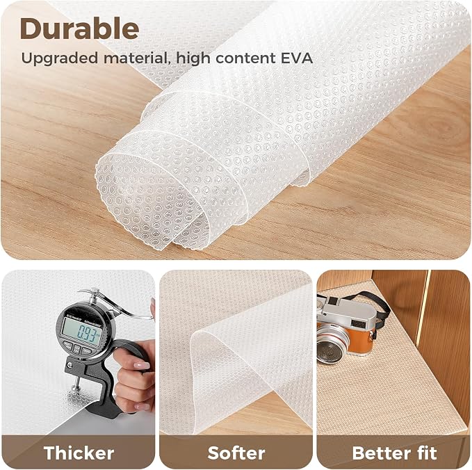 100% EVA Shelf Liner for Kitchen Cabinet, Dresser Pantry Bathroom Refrigerator - Image 6