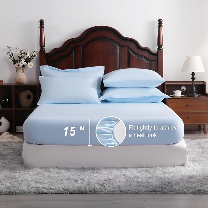 NTBAY Queen Comforter Set with Sheets, 7 Pieces Soft and Breathable Queen - Image 3