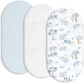 Gllquen Baby Muslin Bassinet Sheets 3 Pack, Breathable Elastic Cozy Fitted by GLLQUENBABY