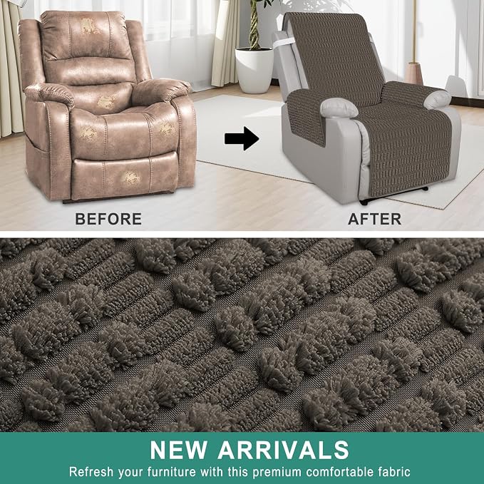 Foxdecor Recliner Chair Covers, Recliner Cover Non-Slip Chair Covers, Washable - Image 4