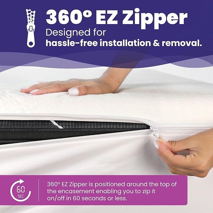 Cal King Size Waterproof Bamboo Mattress Encasement by Slumberfy - Image 3