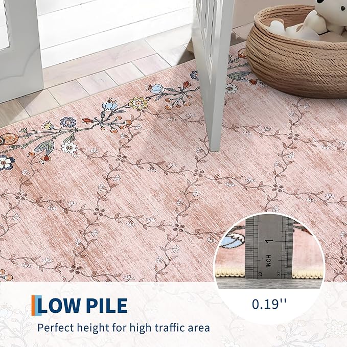 GarveeHome 10x13 Washable Floral Area Rugs - Image 8