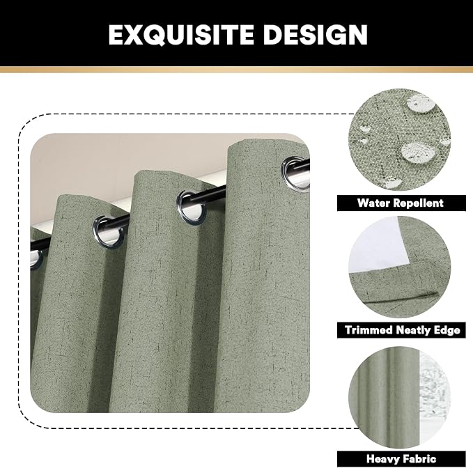 PrinceDeco Blackout Curtains for Bedroom Energy-Efficient Temperature - Image 6