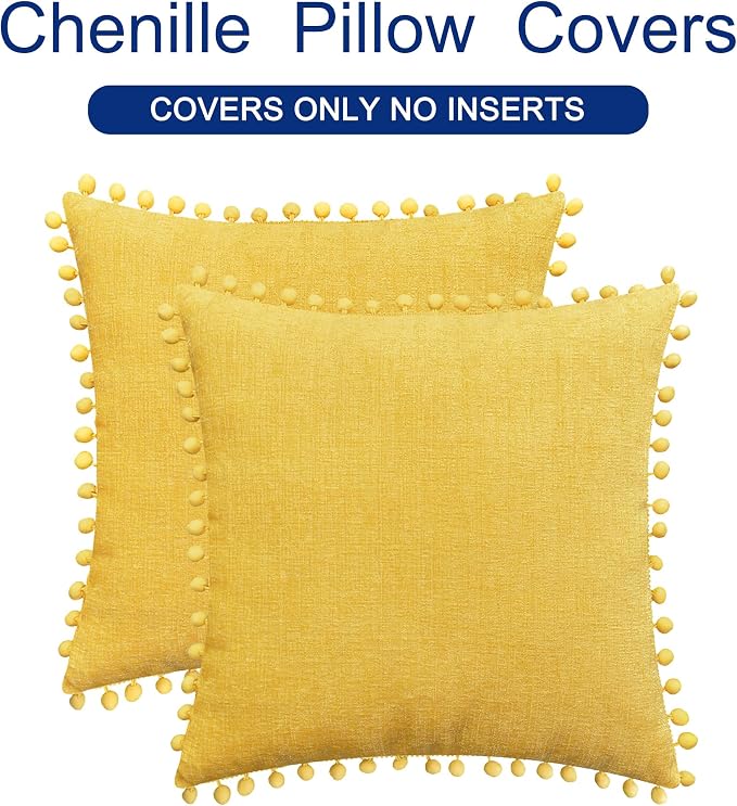 CaliTime Throw Pillow Covers Decorative 20 X 20 Inches Pack of 2 Cozy Solid - Image 6