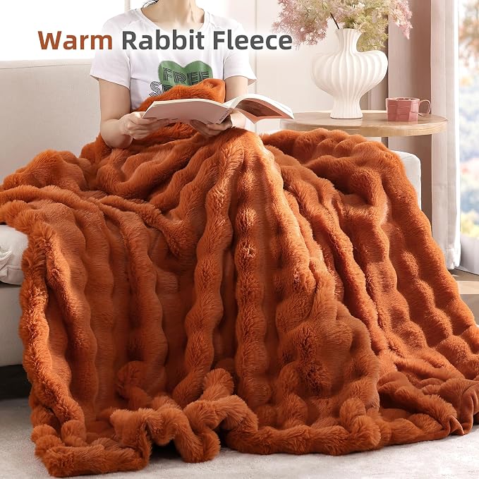 Smoofy Faux Fur Fall Throw Blanket - Image 6