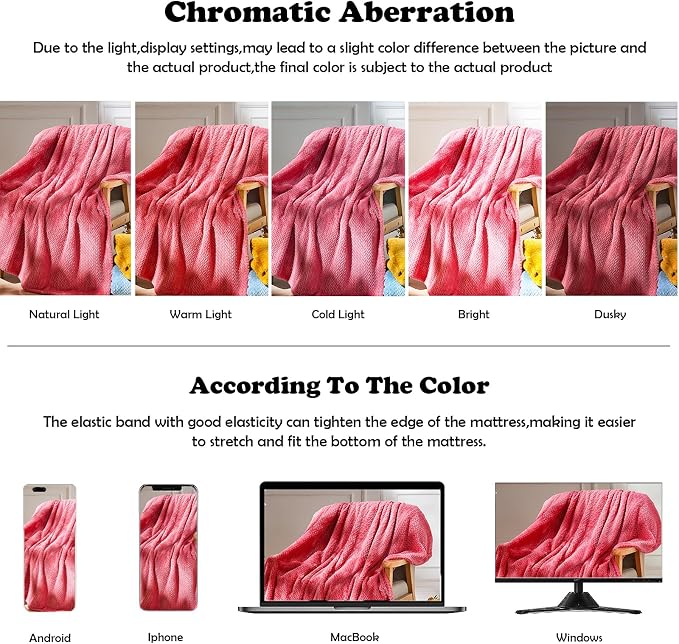 NEWCOSPLAY Super Soft Queen Blanket Coral Pink Premium Silky Flannel Fleece - Image 6
