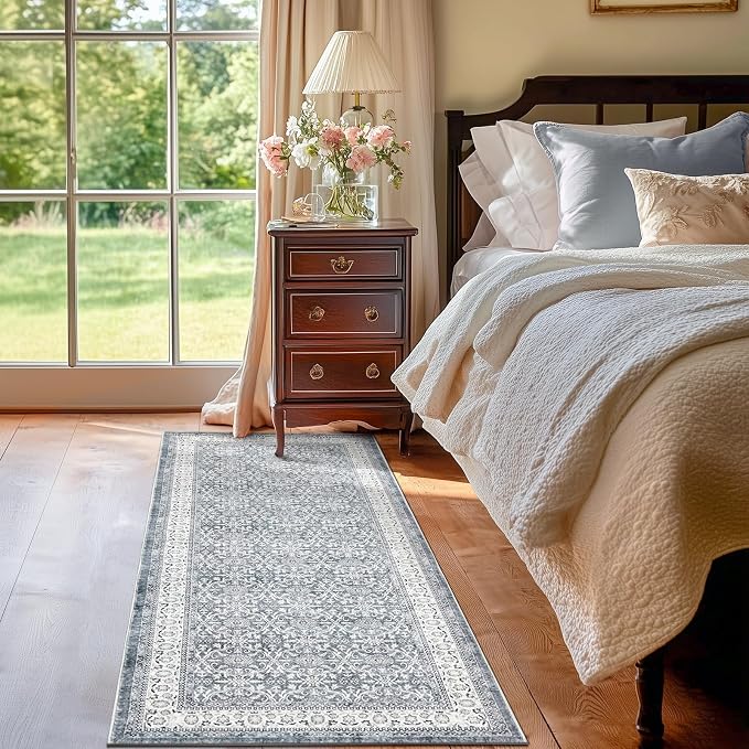 jinchan Floral Runner Rug 2x5 - Image 2