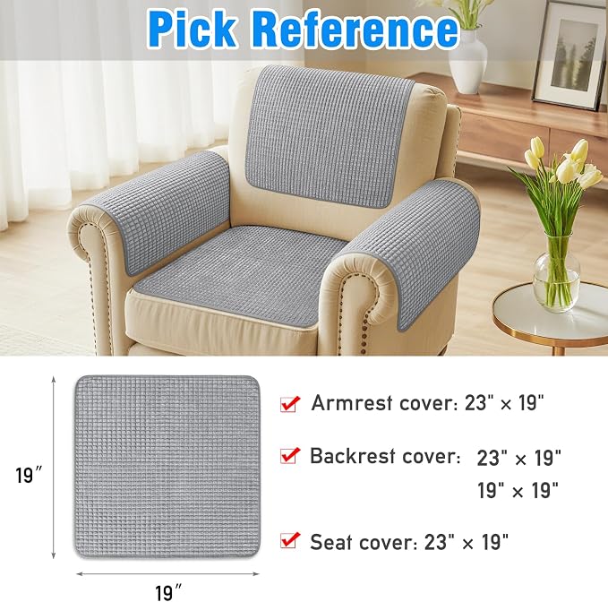 Couch Arm Covers, Sofa Arm Covers, Waterproof Armrest Cover - Image 6