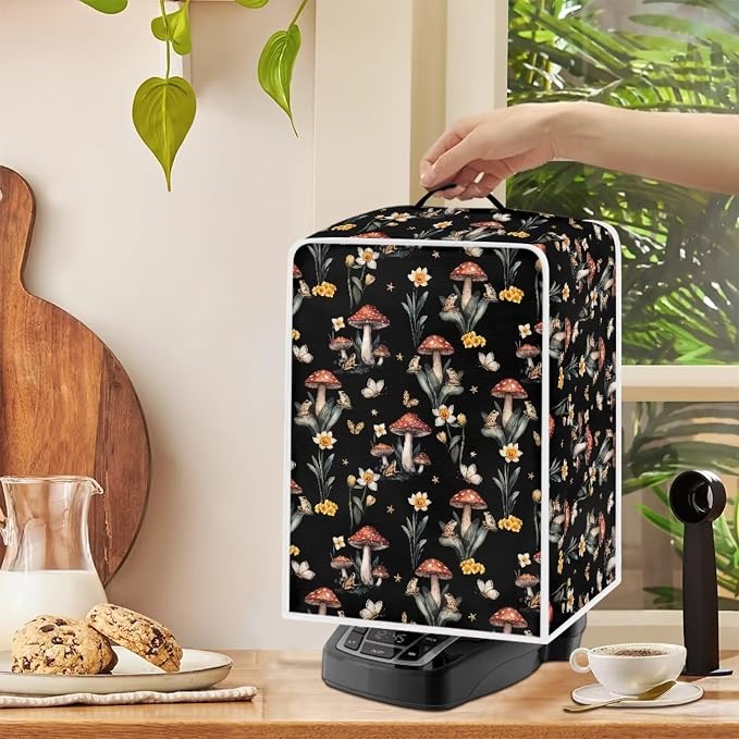 Mumeson Frog Mushroom Coffee Maker Cover, Waterproof Dust Cover - Image 4