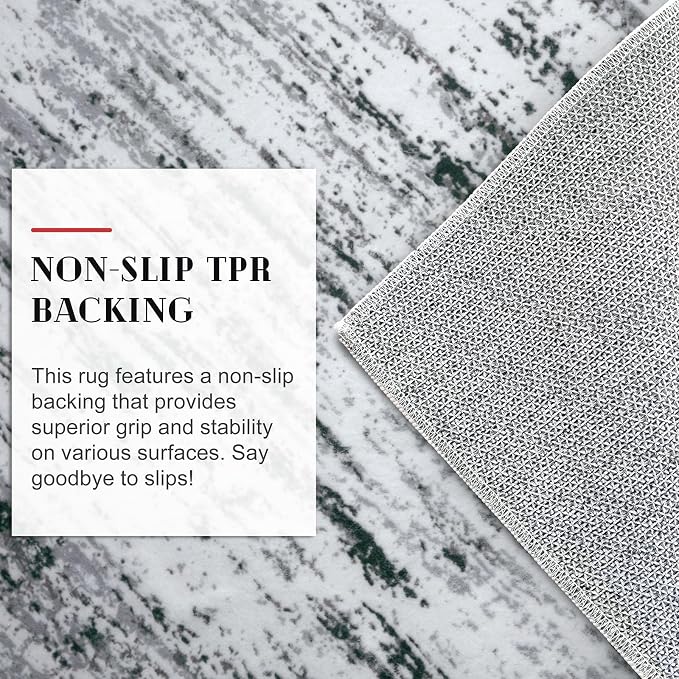 Modern Abstract 8x10 Large Machine Washable Living Room Rug Non-Slip Soft - Image 7