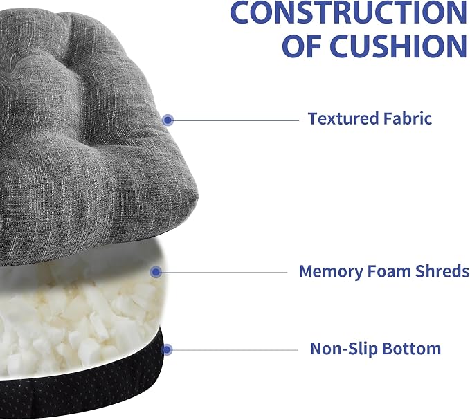 Chair Cushions for Dining Chairs Set of 4, Kitchen Chair Cushions, Chair Pads - Image 3
