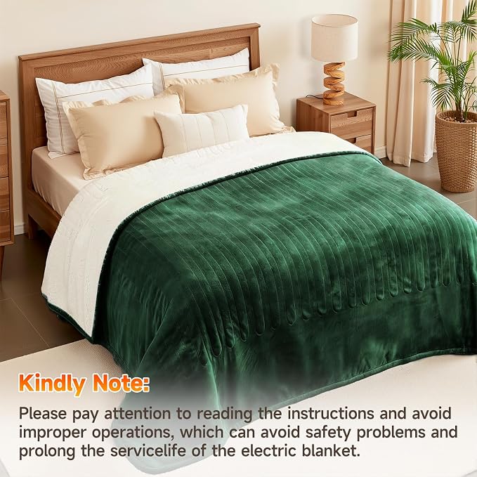 Heated Blanket Electric Throw Blanket 50"x60" Fast Heating Electric Blanket - Image 7
