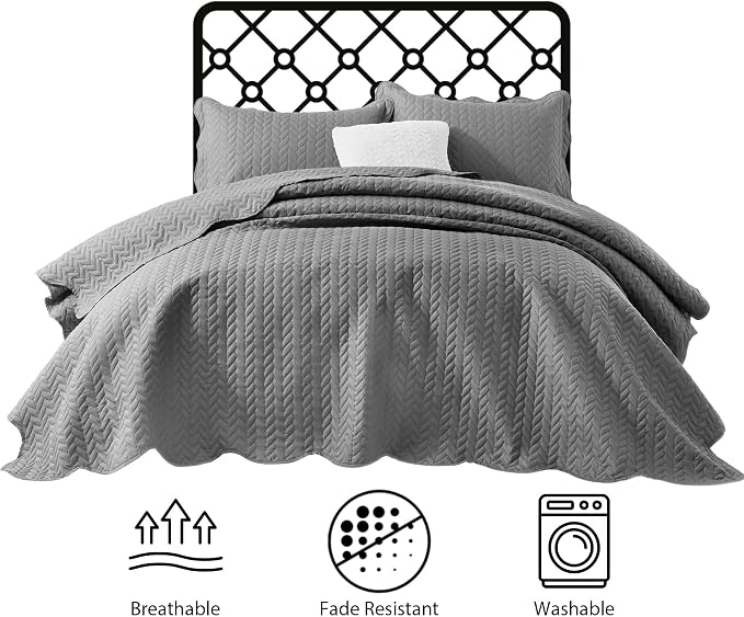 IR Imperial Rooms California King Quilt Bedding Set Size + 2 Pillow Shams - Image 9