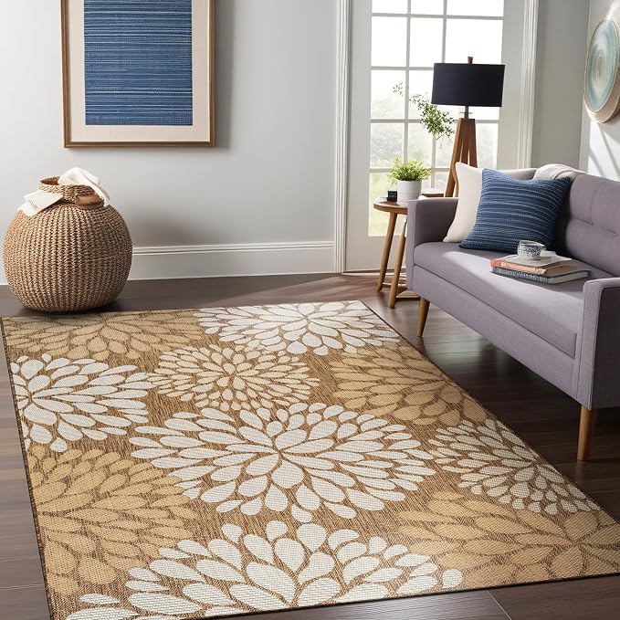 Beverly Rug Outdoor Rug 9x12 Modern Exotic Tropical Leaf Area Rugs - Image 9